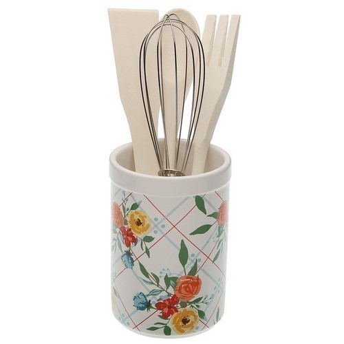 PORTAUTENSILIOS VERSA FIORI VIVA CERAMICA
